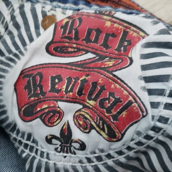 Rock Revival Phyllis Easy Skinny Jeans Women's‎ Silver Studded Low Rise Look 26 - Picture 10 of 11